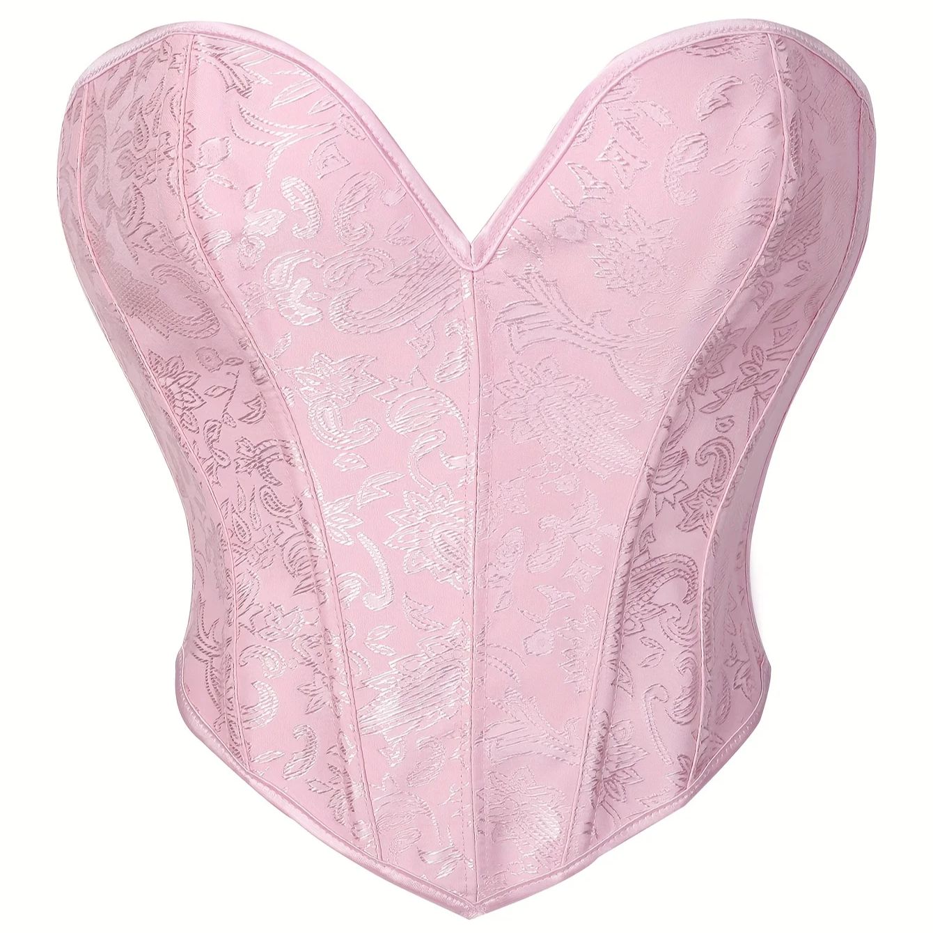 Strapless Bra Backless - Pink Corset Gothic Victorian Women Vintage