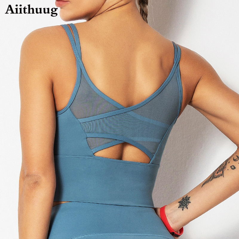 Sports Bra High Impact - Aiithuug Yoga Bras Fitness Shirts Running