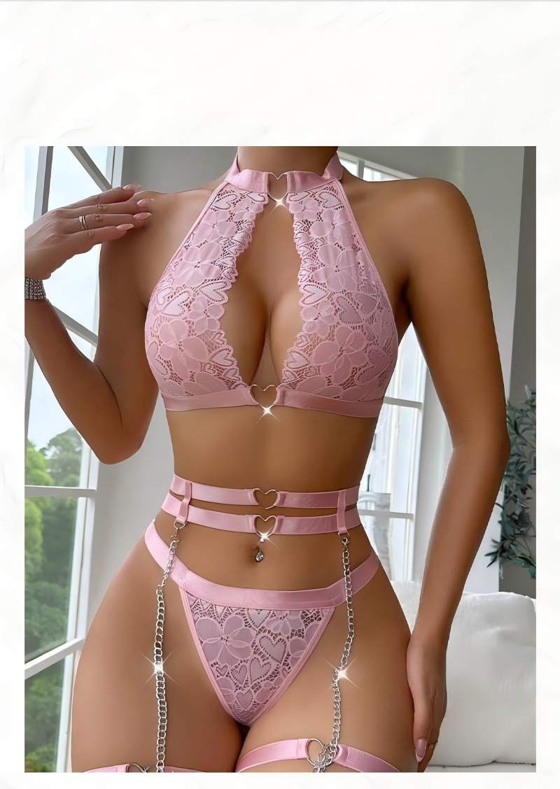 Sexy Lingerie Set Push Up Lace - Push Up Bra Padded recension och pris