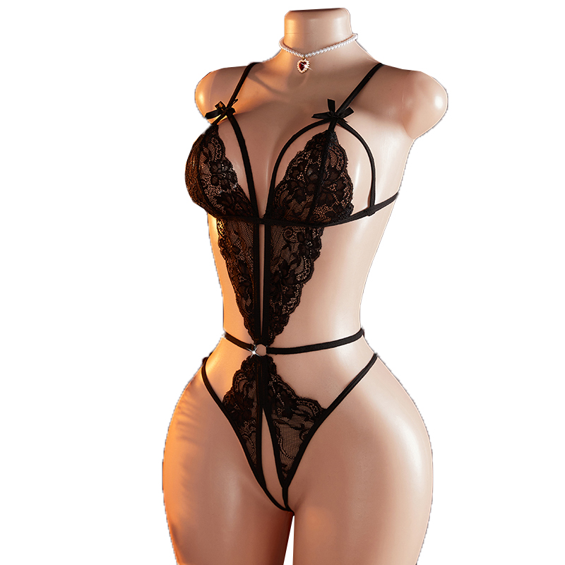 Transparent Sexy One-piece Hol - Lace Teddy Lingerie recension och pris