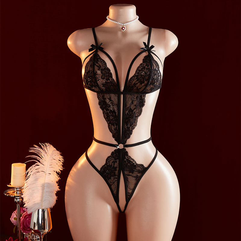 Transparent Sexy One-piece Hol - Lace Teddy Lingerie recension och pris