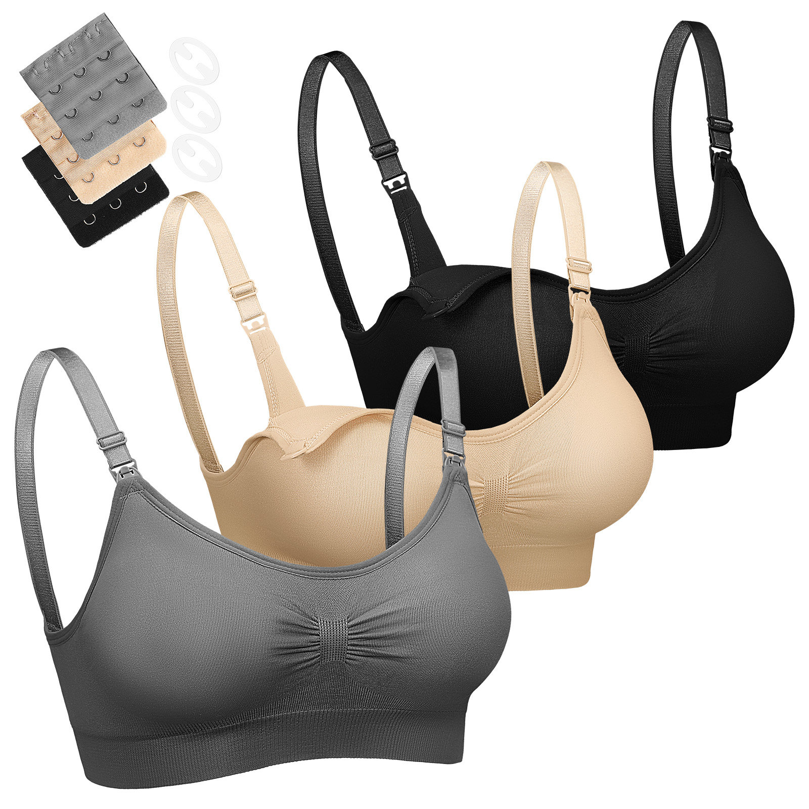 3 Pcs Breastfeeding Bras for W - Nursing Bra Sleep recension och pris
