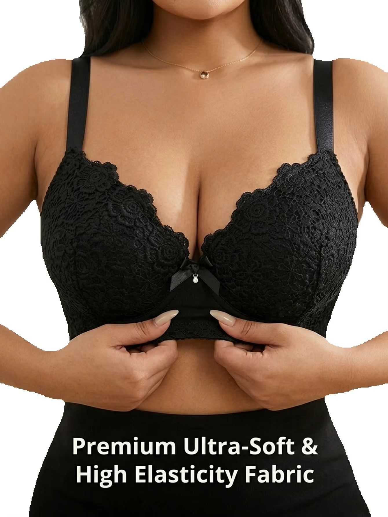 Women Plus Size Floral Push Up - Push Up Bra Padded recension och pris