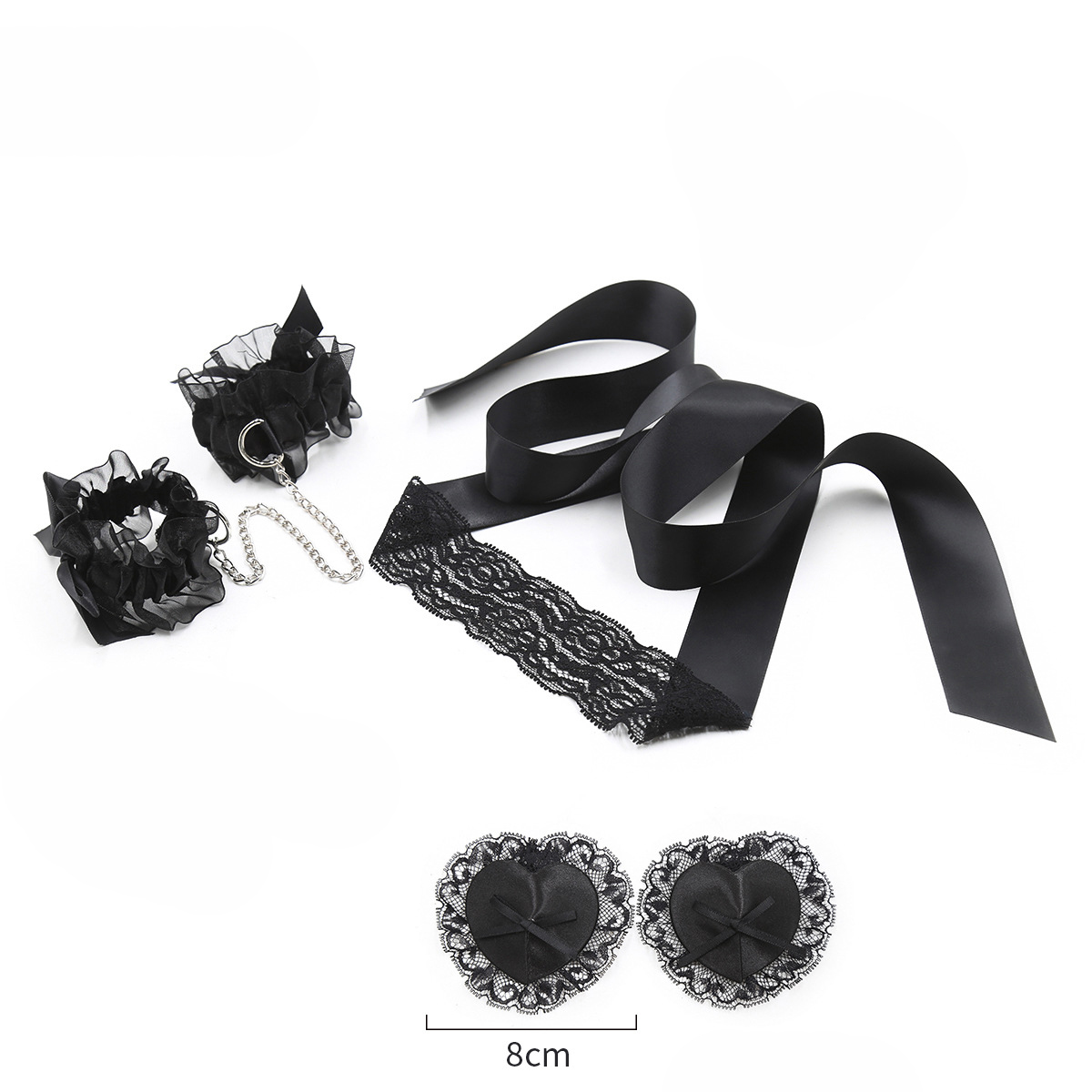 Lace Sex Toy Set Adult Handcuf - Nipple Cover Pasties recension och pris