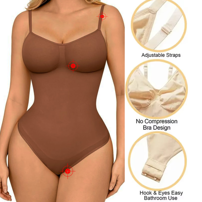 GUUDIA Spandex Bodysuit Thong  - Shapewear Bodysuit Firm recension och pris