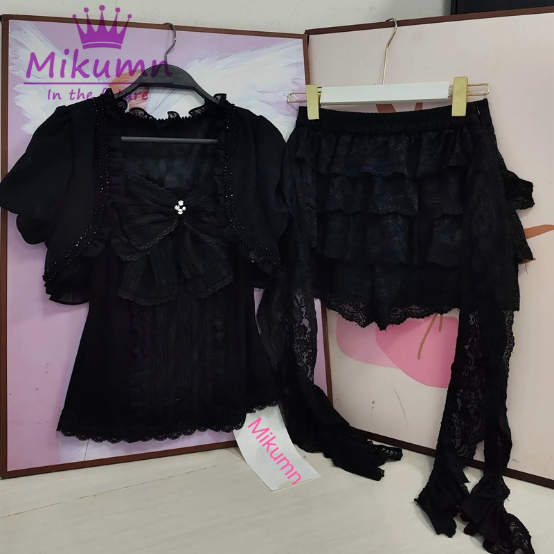 Mikumn Gothic Lolita Black Lac - Cami Top Lace recension och pris