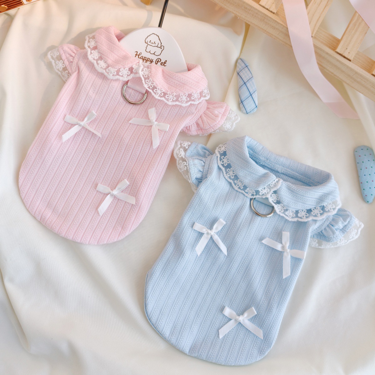 Pet Spring Lace Bow Vest Can P - Lace Teddy Lingerie recension och pris