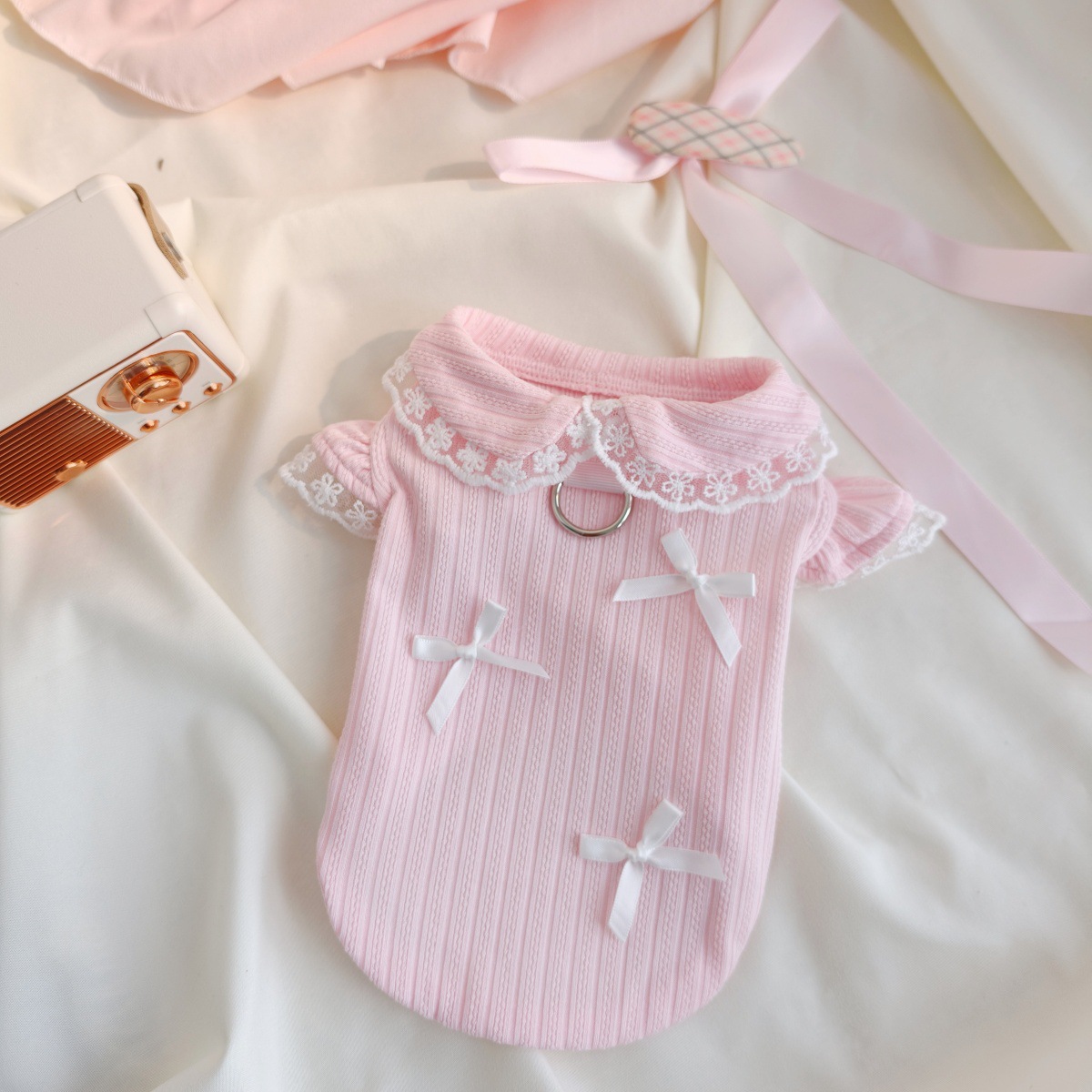 Pet Spring Lace Bow Vest Can P - Lace Teddy Lingerie recension och pris