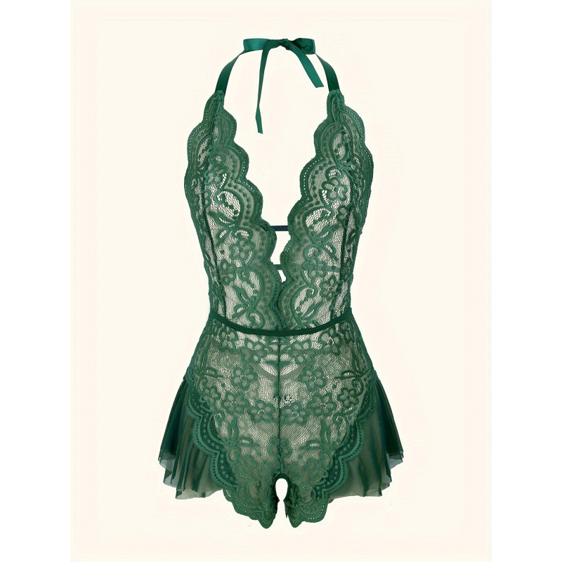 Charming Lace Mesh Teddy, Scal - Lace Teddy Lingerie recension och pris
