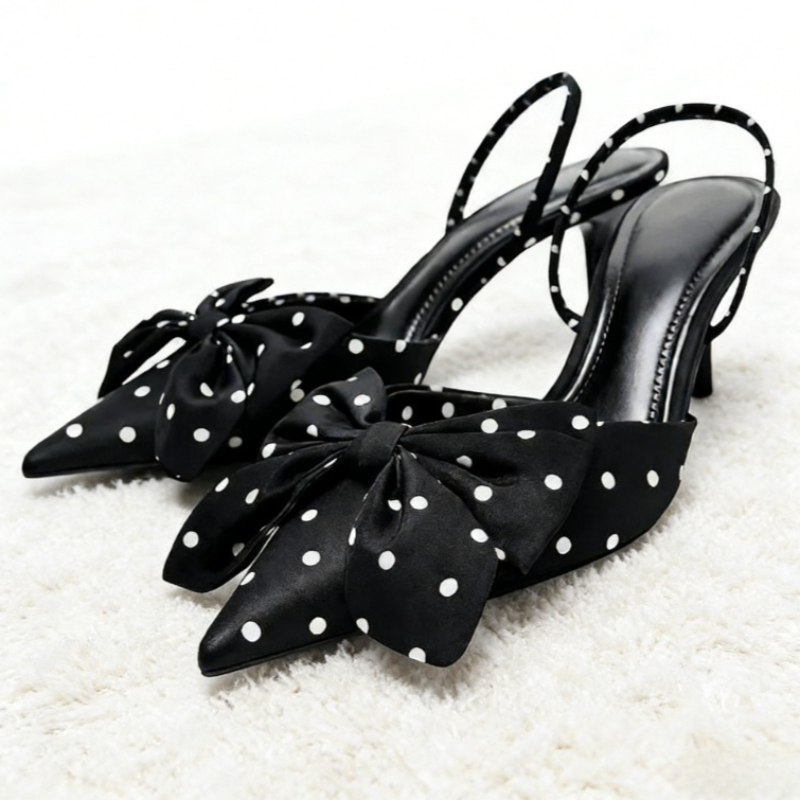 Brown Polka Dot Butterfly Knot - Slip Dress Satin recension och pris