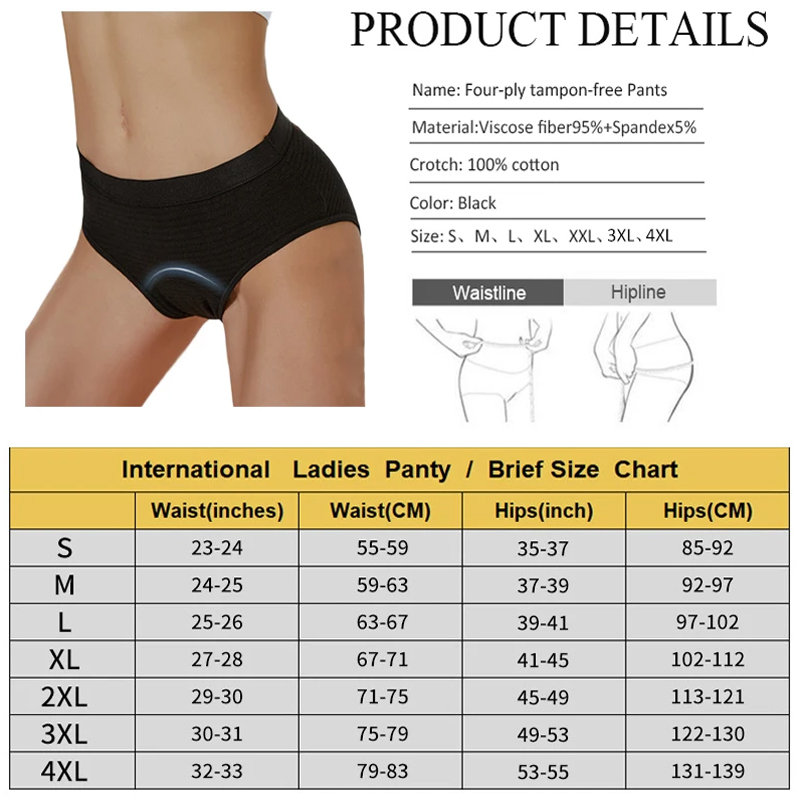 2Pc Heavy Flow Pure Cotton Men - Period Panty Absorbent recension och pris