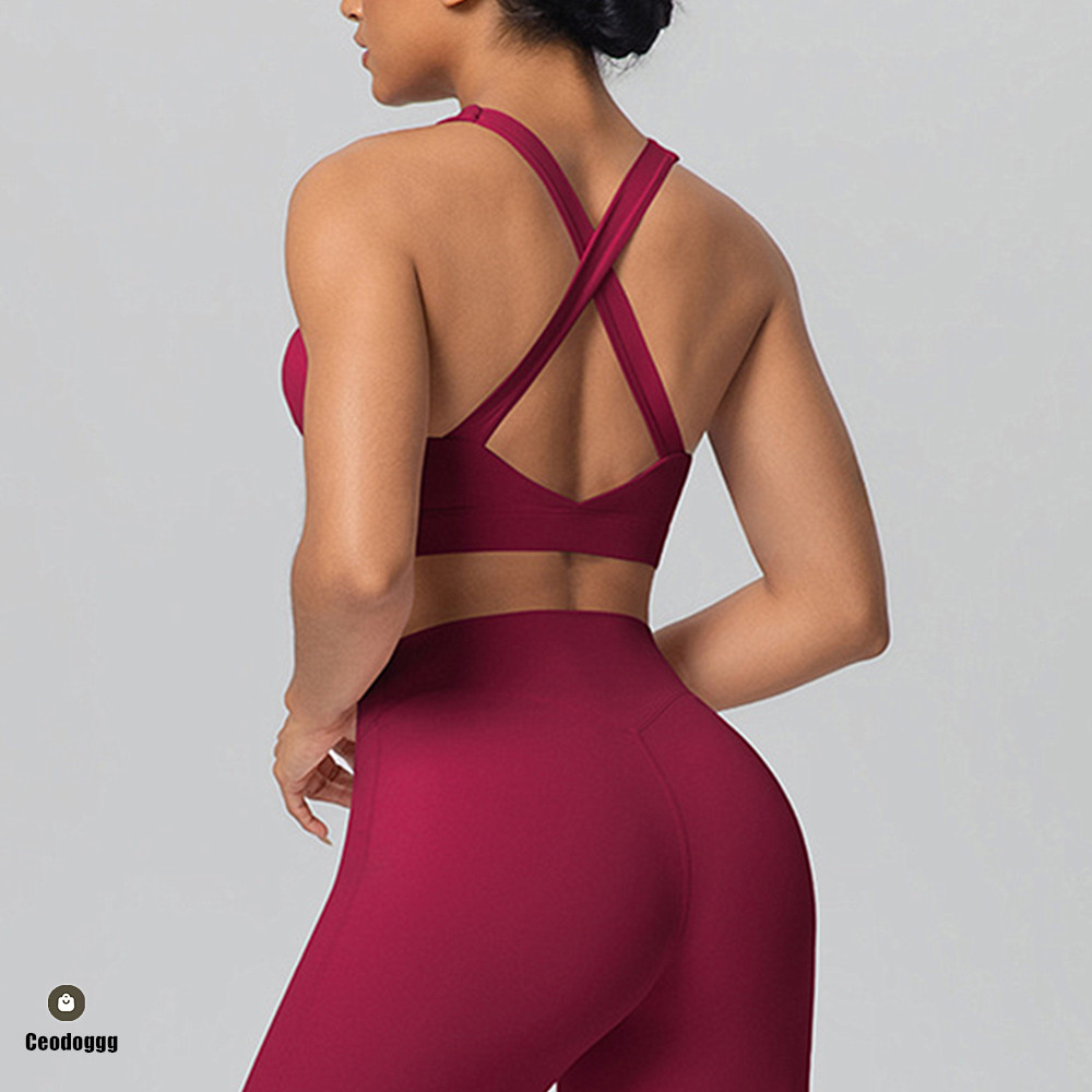 Pad Cross Shoulder Strap Yoga  - Sports Bra High Impact recension och pris